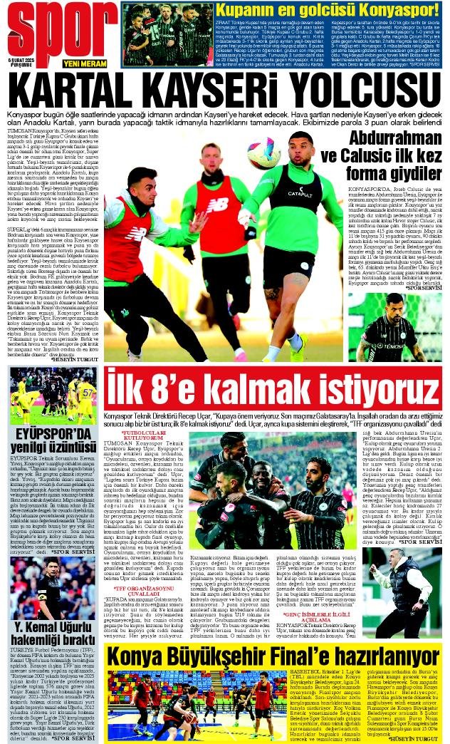 6 Şubat 2025 Yeni Meram Gazetesi
