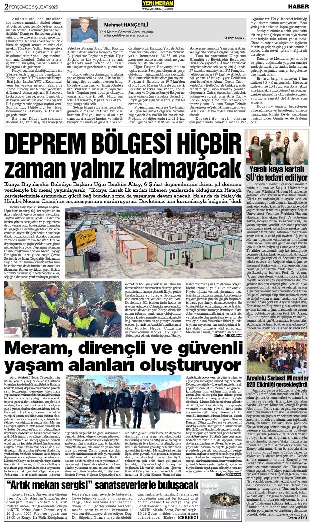 6 Şubat 2025 Yeni Meram Gazetesi
