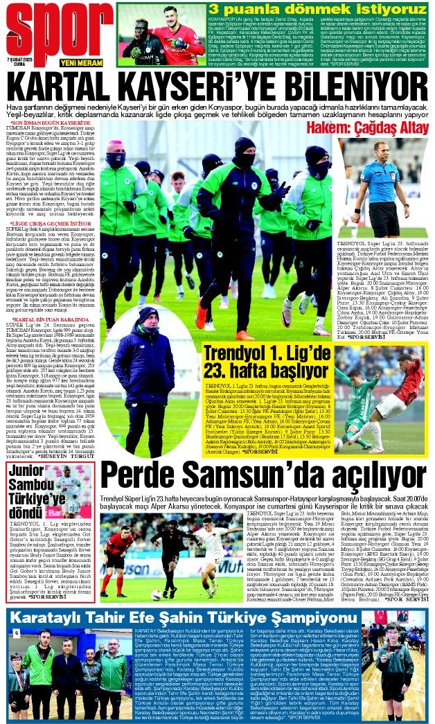 7 Şubat 2025 Yeni Meram Gazetesi
