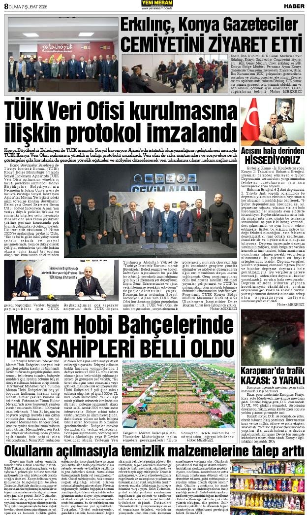 7 Şubat 2025 Yeni Meram Gazetesi
