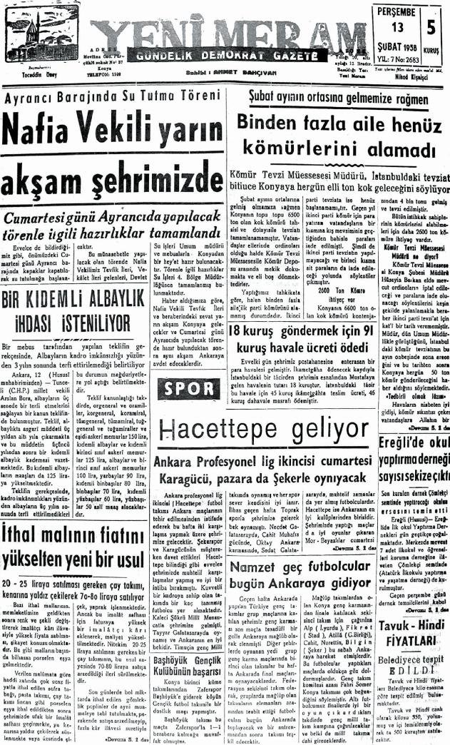 13 Şubat 2025 Yeni Meram Gazetesi
