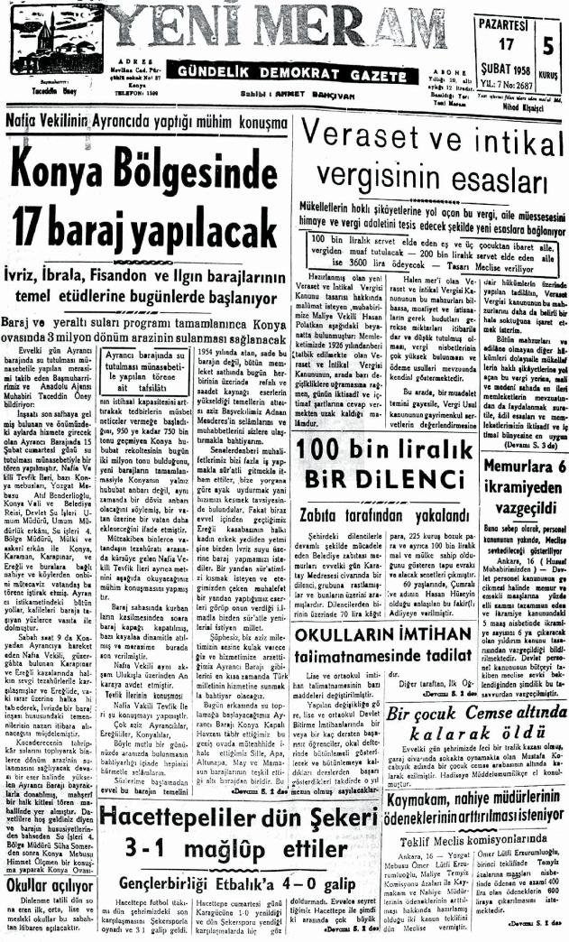 17 Şubat 2025 Yeni Meram Gazetesi
