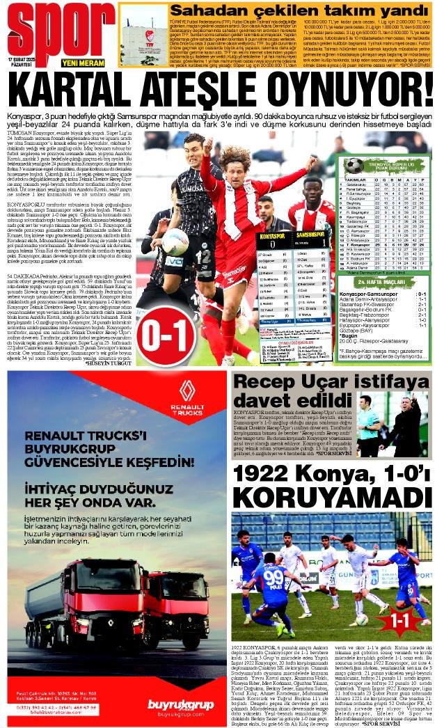 17 Şubat 2025 Yeni Meram Gazetesi
