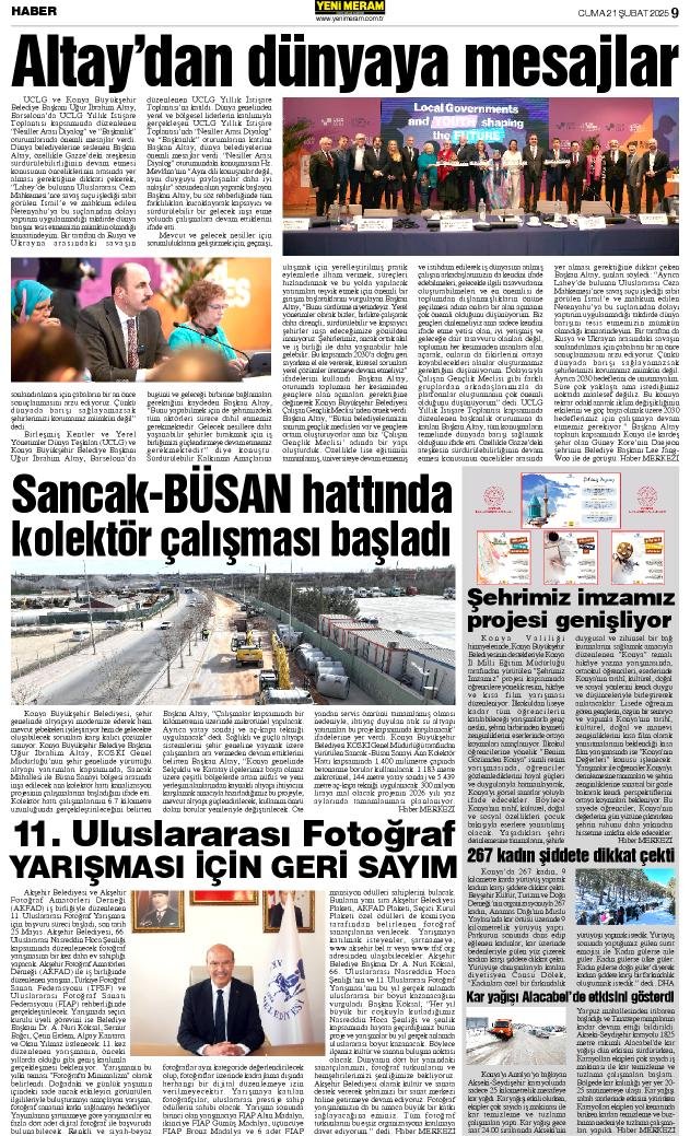 21 Şubat 2025 Yeni Meram Gazetesi