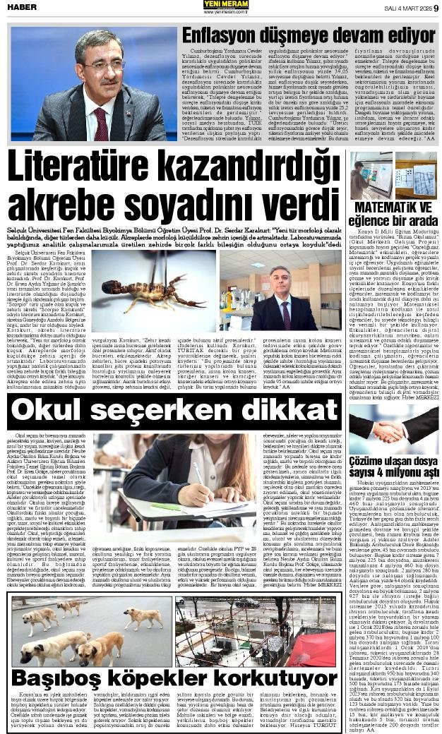 4 Mart 2025 Yeni Meram Gazetesi
