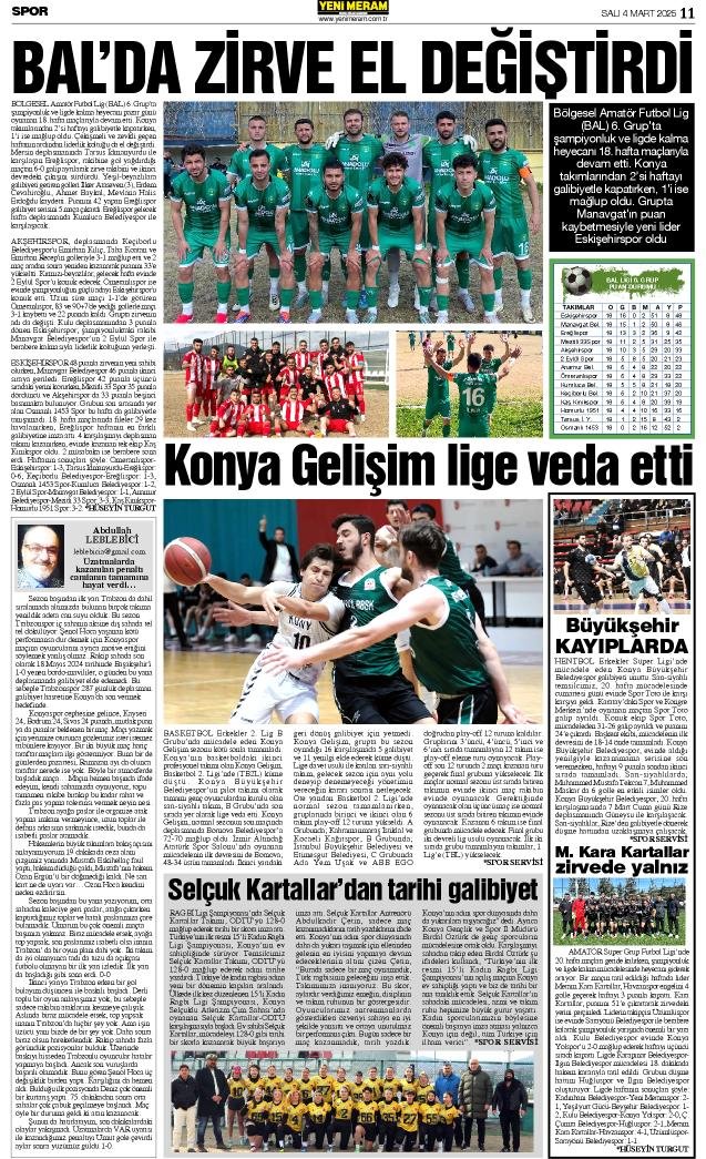 4 Mart 2025 Yeni Meram Gazetesi
