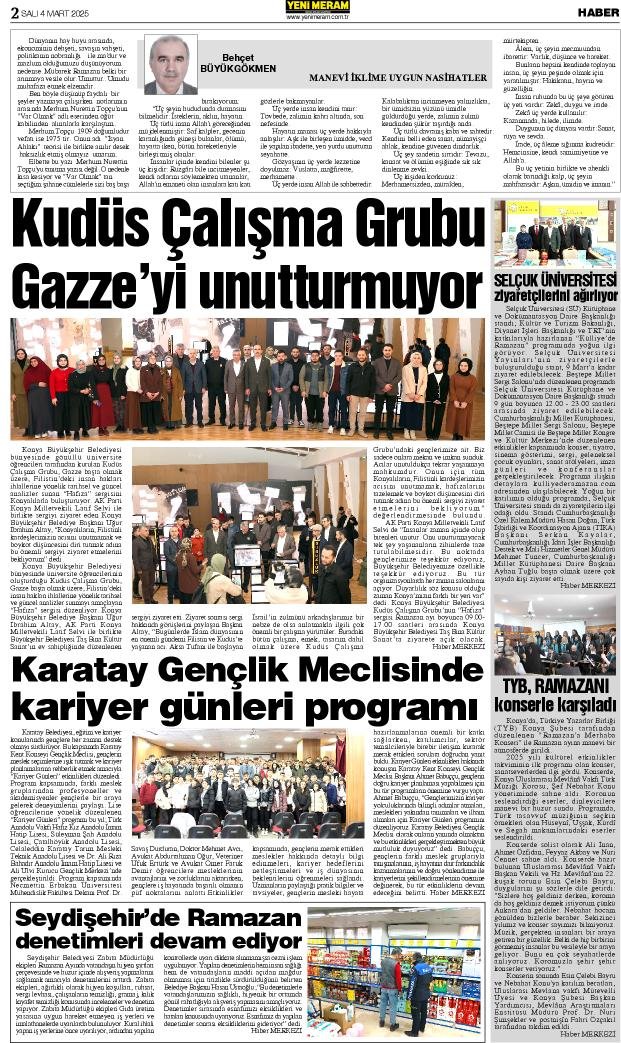 4 Mart 2025 Yeni Meram Gazetesi
