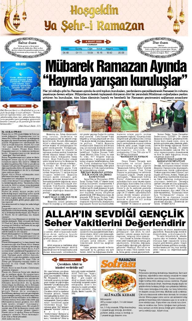 4 Mart 2025 Yeni Meram Gazetesi
