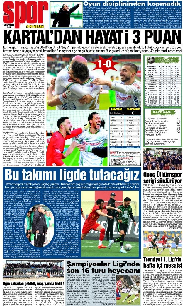 4 Mart 2025 Yeni Meram Gazetesi
