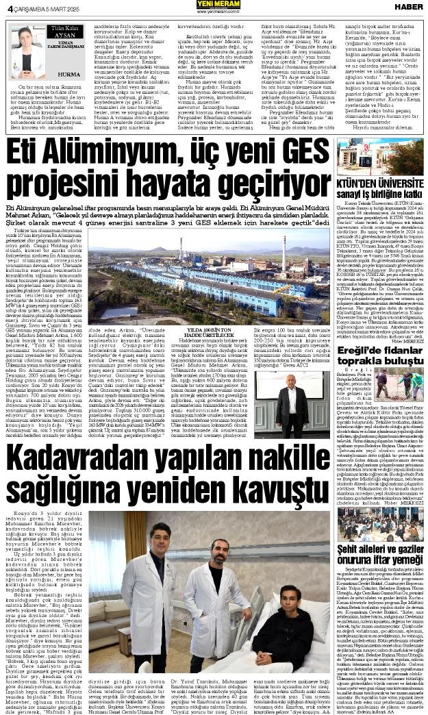 5 Mart 2025 Yeni Meram Gazetesi
