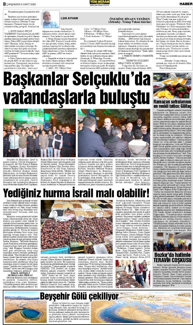 5 Mart 2025 Yeni Meram Gazetesi
