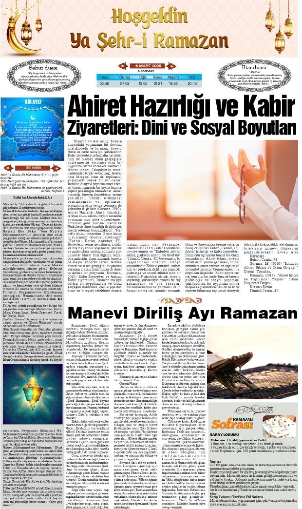 6 Mart 2025 Yeni Meram Gazetesi
