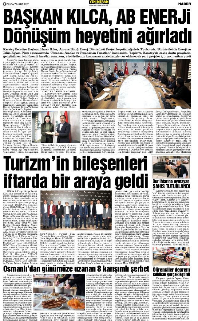 7 Mart 2025 Yeni Meram Gazetesi
