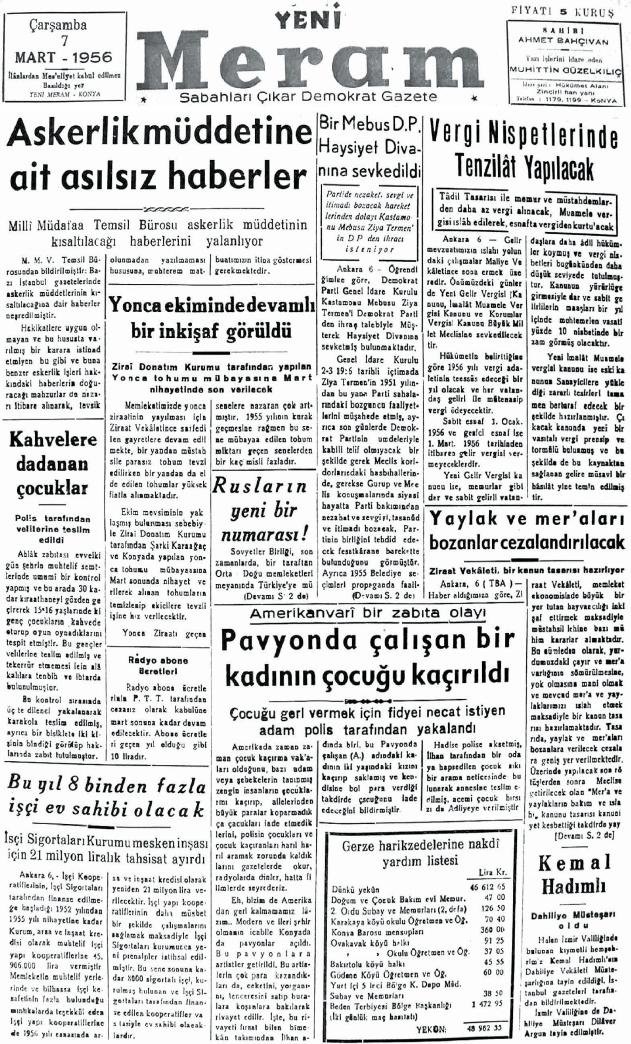 7 Mart 2025 Yeni Meram Gazetesi
