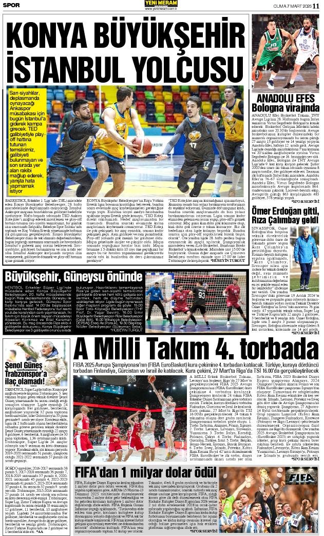 7 Mart 2025 Yeni Meram Gazetesi
