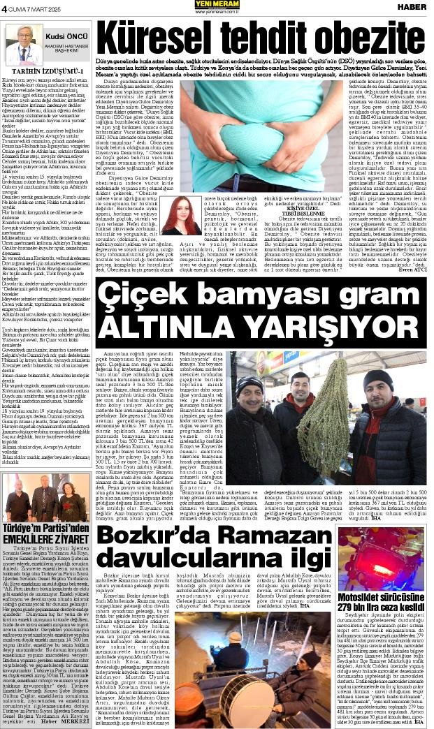 7 Mart 2025 Yeni Meram Gazetesi
