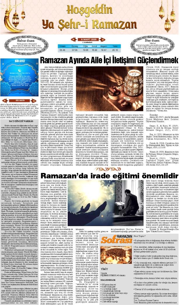 8 Mart 2025 Yeni Meram Gazetesi