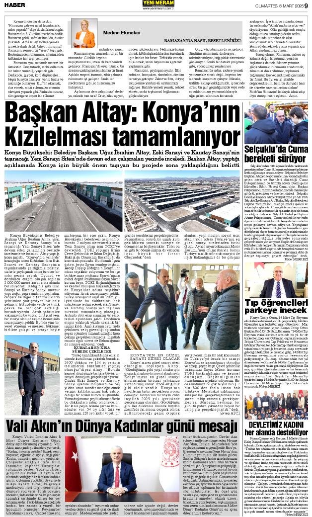 8 Mart 2025 Yeni Meram Gazetesi