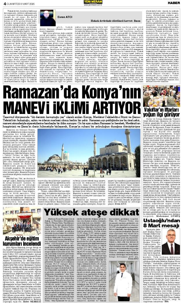 8 Mart 2025 Yeni Meram Gazetesi