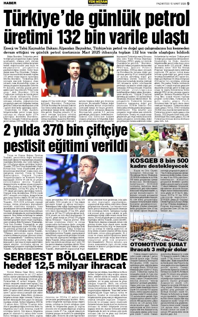 10 Mart 2025 Yeni Meram Gazetesi
