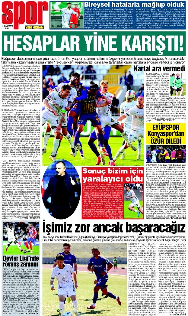 11 Mart 2025 Yeni Meram Gazetesi
