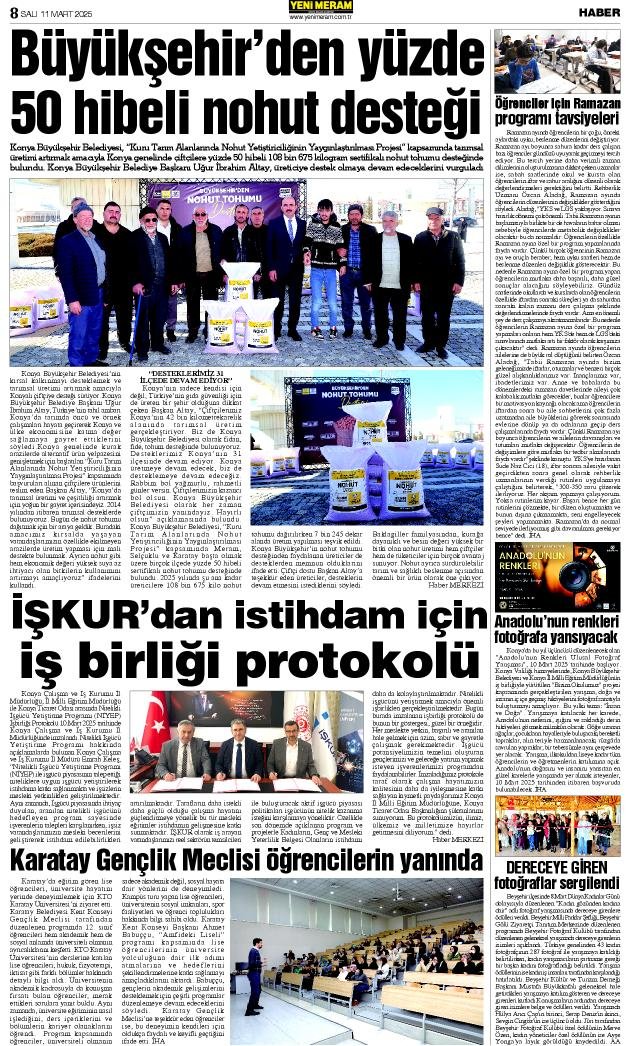 11 Mart 2025 Yeni Meram Gazetesi
