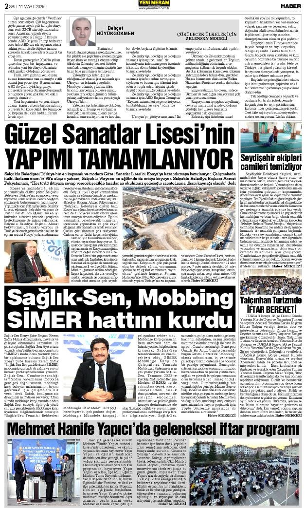 11 Mart 2025 Yeni Meram Gazetesi
