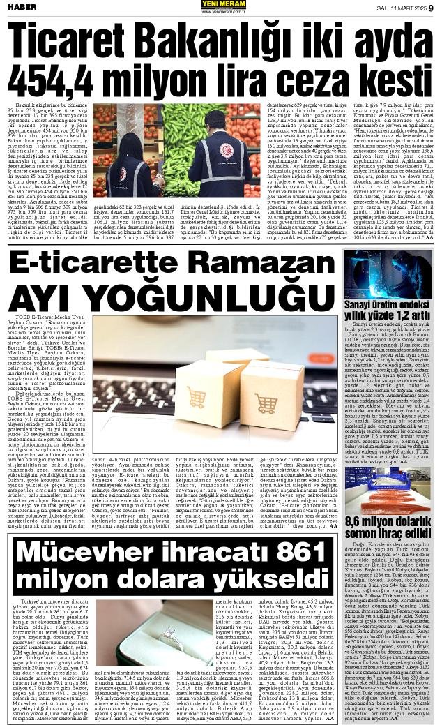 11 Mart 2025 Yeni Meram Gazetesi
