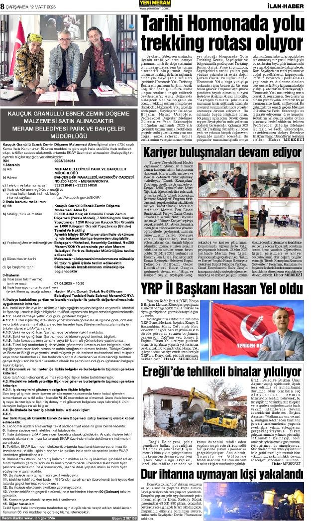 12 Mart 2025 Yeni Meram Gazetesi
