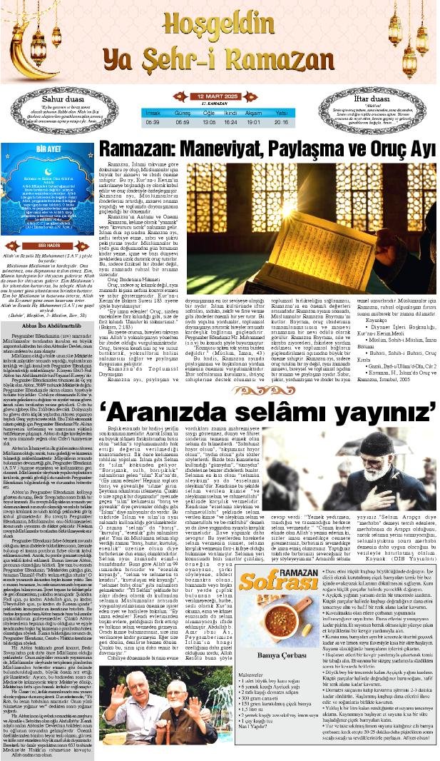 12 Mart 2025 Yeni Meram Gazetesi
