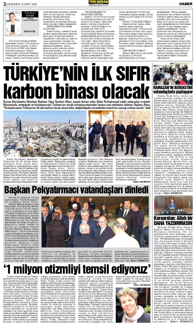 12 Mart 2025 Yeni Meram Gazetesi
