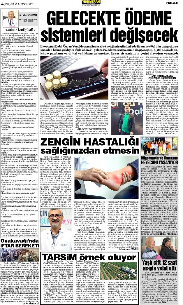 12 Mart 2025 Yeni Meram Gazetesi
