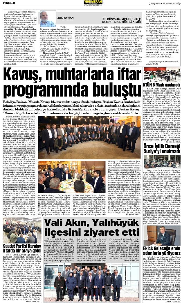 12 Mart 2025 Yeni Meram Gazetesi
