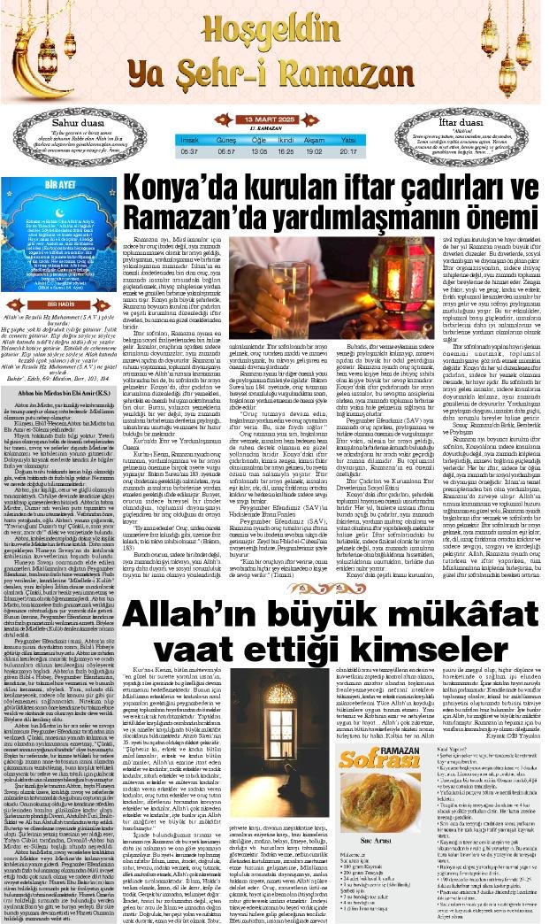 13 Mart 2025 Yeni Meram Gazetesi