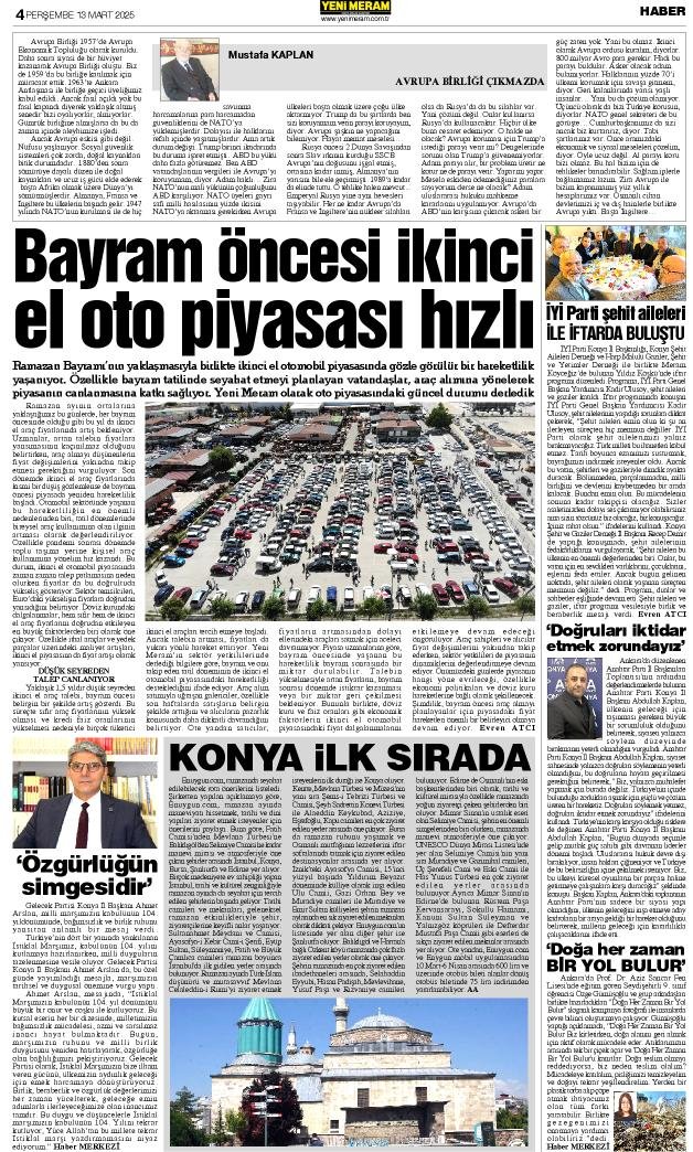 13 Mart 2025 Yeni Meram Gazetesi