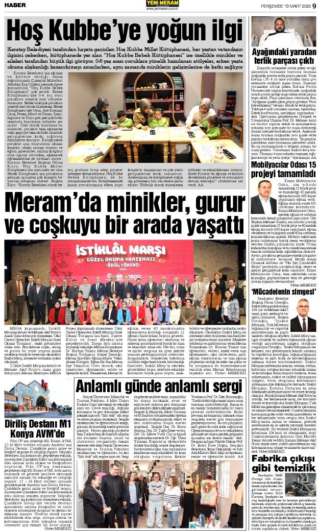 13 Mart 2025 Yeni Meram Gazetesi