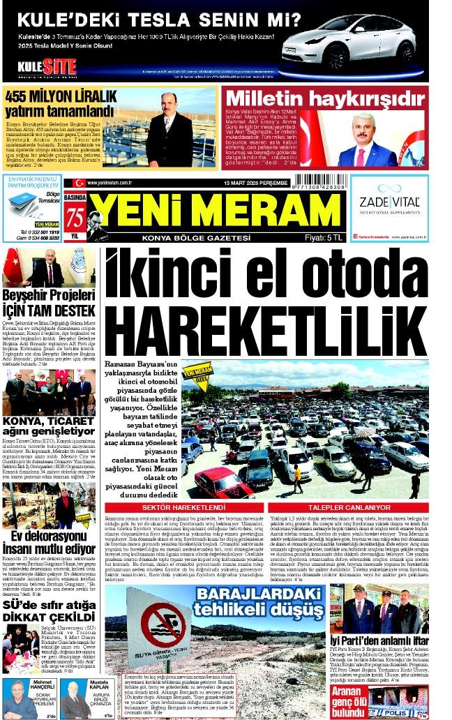 13 Mart 2025 Yeni Meram Gazetesi